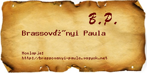 Brassoványi Paula névjegykártya